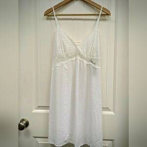 INC International Concepts White Lace Short Nighthgown